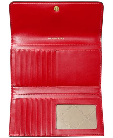 michael kors jet set charm large trifold wallet|Michael Kors zippered wallet.